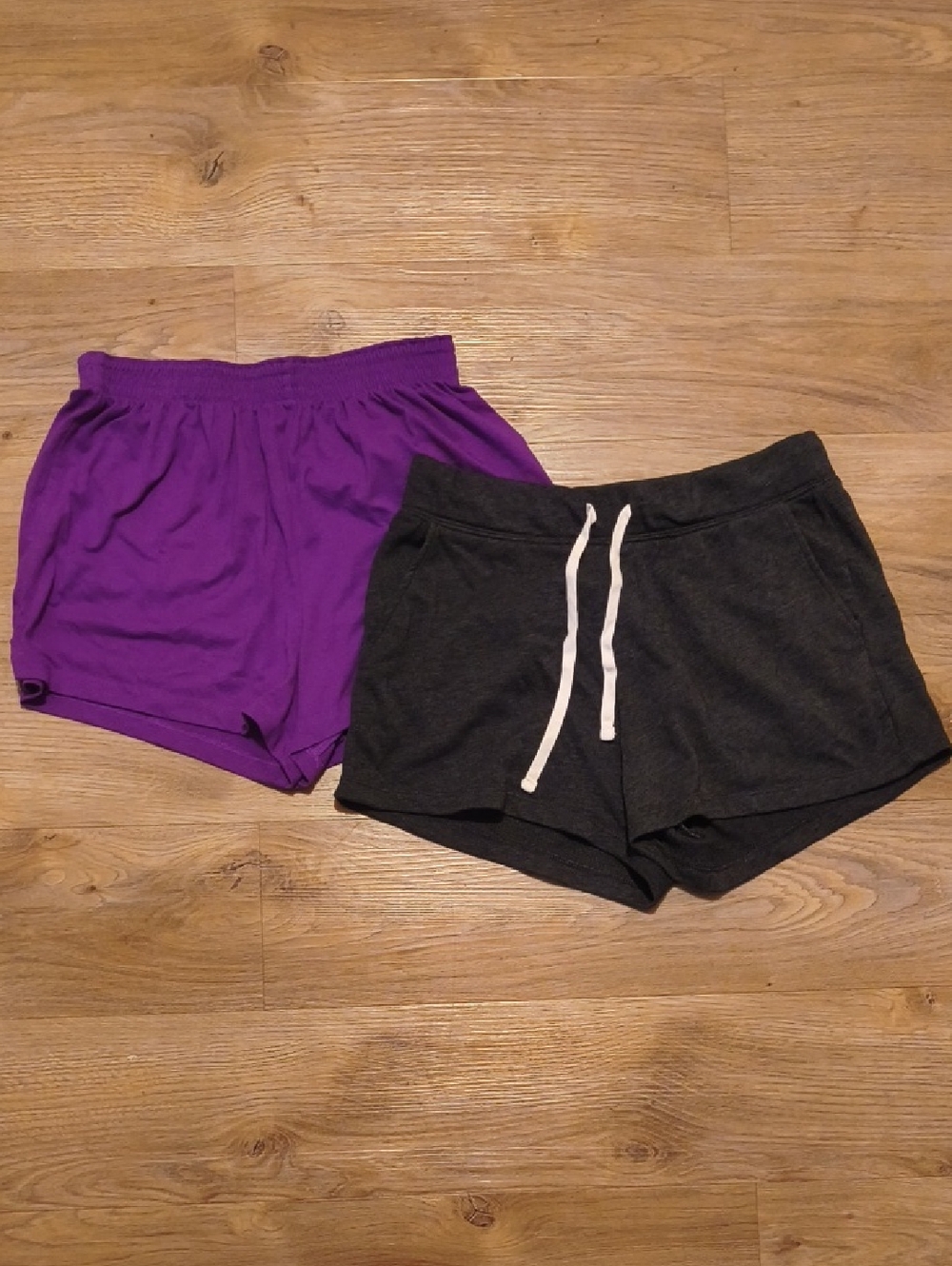 Old Navy Purple and Charcoal Athletic Lounge Shorts Duo